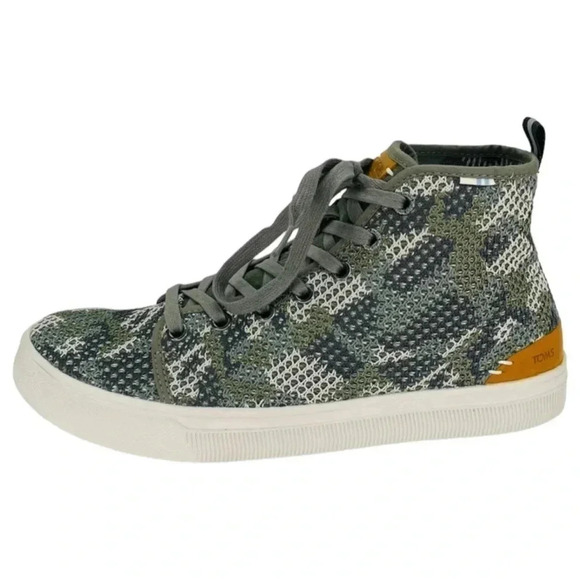 Toms Mens Sneaker 8M Trvl Lite Dusty Flecktarn Camo High Top - Picture 2 of 11